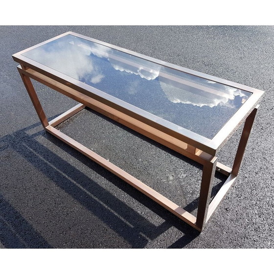 Image 1 of Vintage koperen metalen console 1970