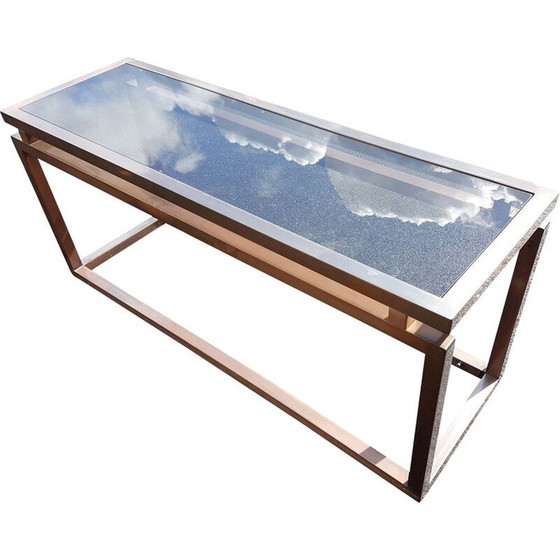 Image 1 of Vintage koperen metalen console 1970