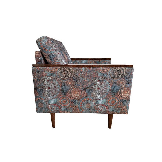 Image 1 of Vintage geometrische fauteuils met etnisch patroon, Polen 1970