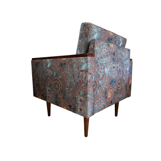 Image 1 of Vintage geometrische fauteuils met etnisch patroon, Polen 1970