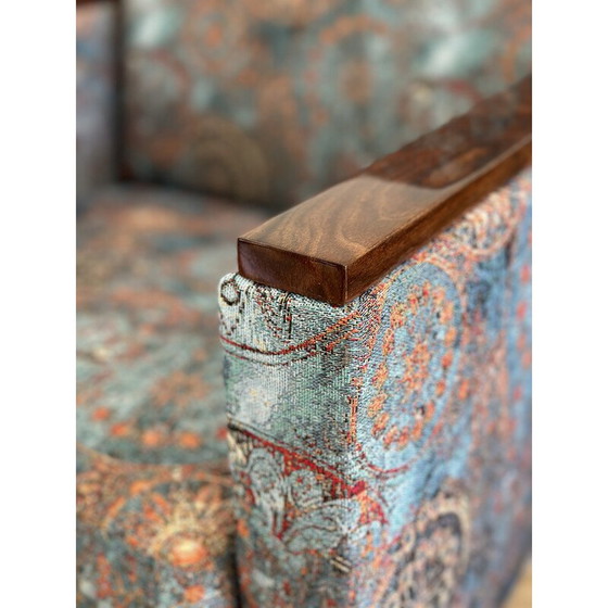 Image 1 of Vintage geometrische fauteuils met etnisch patroon, Polen 1970