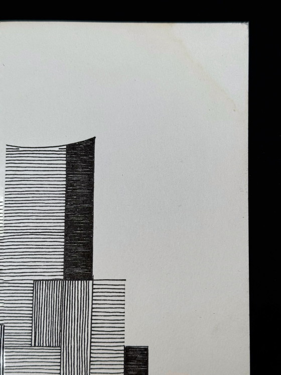 Image 1 of Abstracte inktcompositie - Eugéne Eechaut (1928-2029)