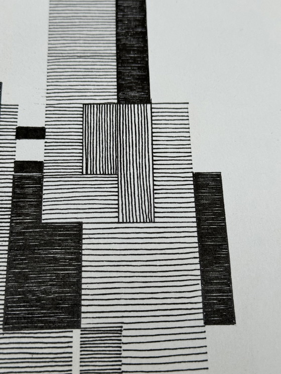 Image 1 of Abstracte inktcompositie - Eugéne Eechaut (1928-2029)