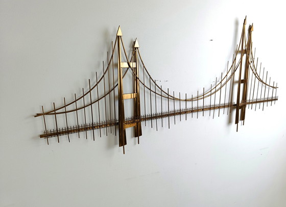 Image 1 of Vintage wandsculptuur van de Golden Gate Bridge