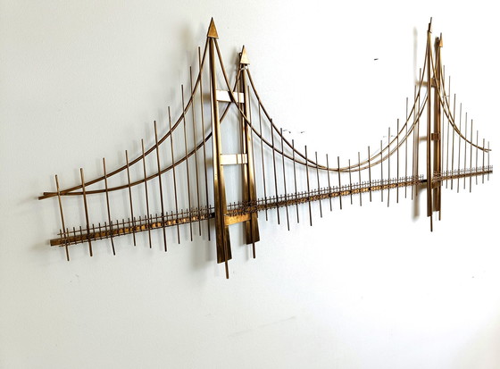 Image 1 of Vintage wandsculptuur van de Golden Gate Bridge