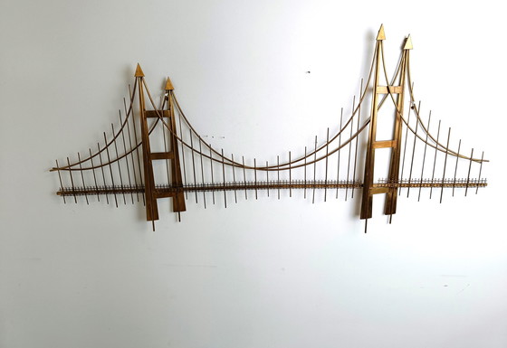 Image 1 of Vintage wandsculptuur van de Golden Gate Bridge