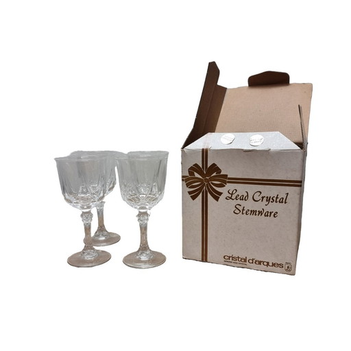 Vintage Kristallen Wijnglazen Cristal D'Arques