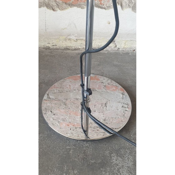 Image 1 of Vintage vloerlamp zilver-zwart, 1970