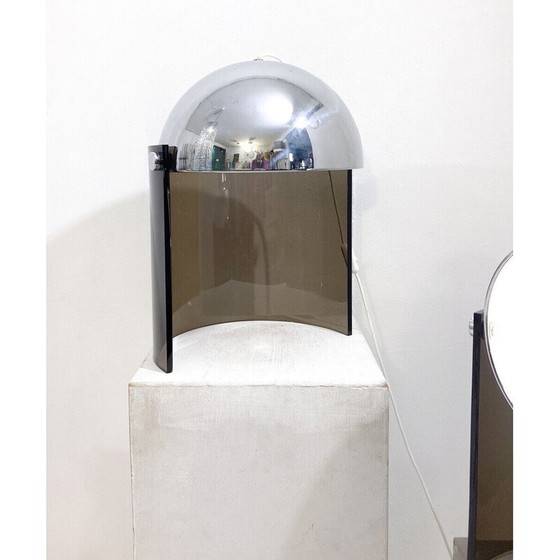 Image 1 of Paar vintage lampen van chroom en plexiglas, 1970