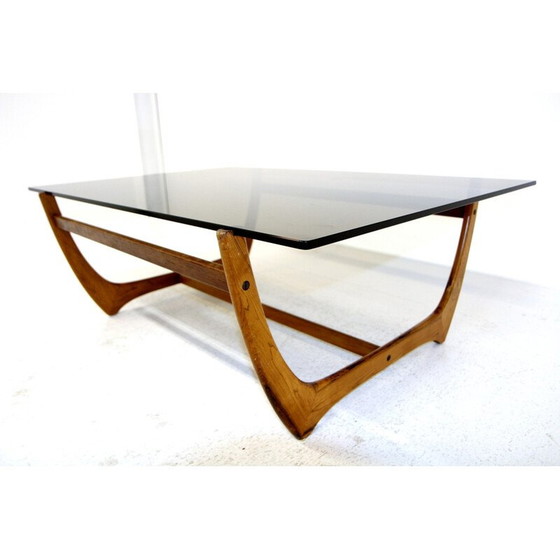 Image 1 of Vintage glazen salontafel, Zweden 1960