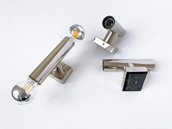 Image 1 of 3x Vintage Space Age wandlampen