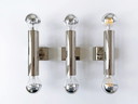 3x Vintage Space Age wandlampen