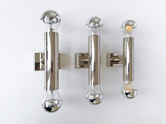 Image 1 of 3x Vintage Space Age wandlampen