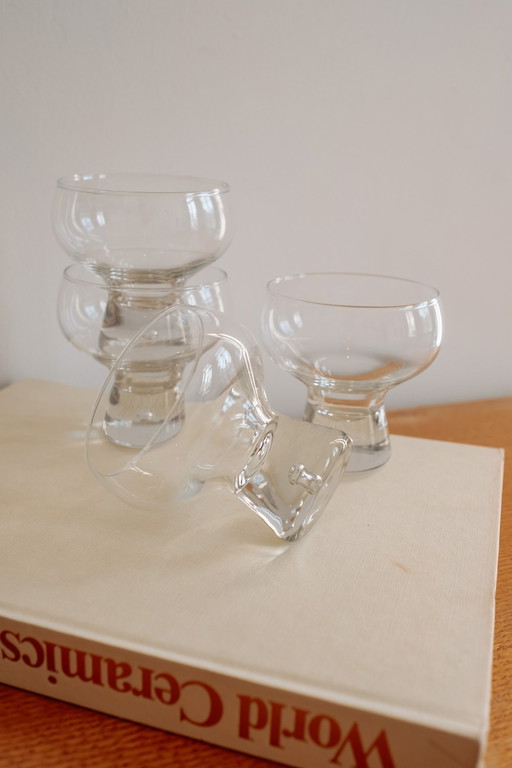 Set Van 4 Vintage Kosta Boda Coupes Of Schaaltjes