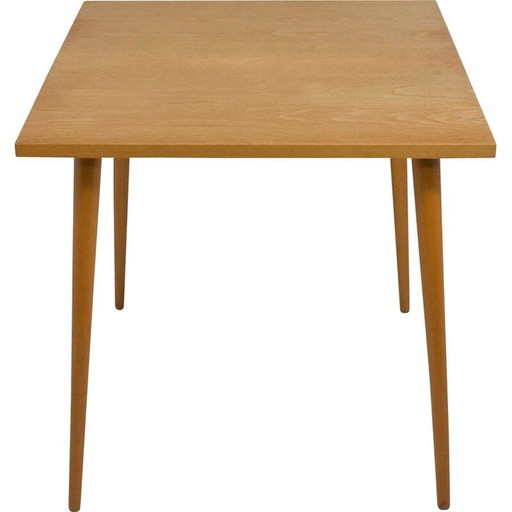 Vintage vierkante houten tafel van Otto Bretschneider K.G.1950