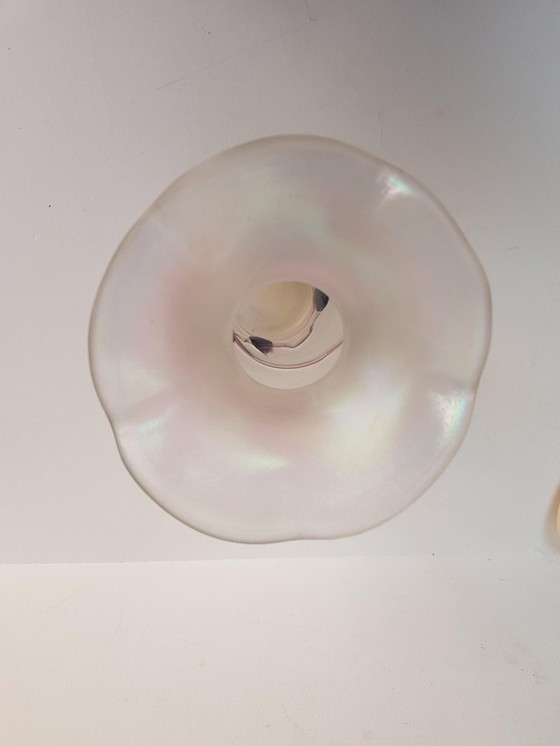 Image 1 of 2X handgeblazen Boheemse vazen van Freiherr Poschinger