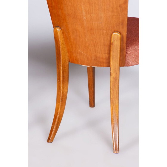 Image 1 of Set van 4 vintage Art-Deco stoelen in beuken- en notenhout van Jindrich Halabala voor Up Zavody, Tsjecho-Slowakije 1940
