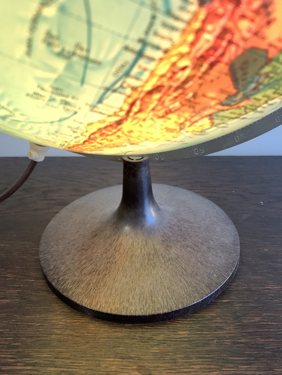 Image 1 of Vintage Verlichte Scan-Globe Uit 1972