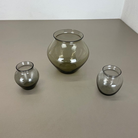 Image 1 of Set van 3 vintage turmalijne vazen door Wilhelm Wagenfeld voor Wmf, Duitsland 1960