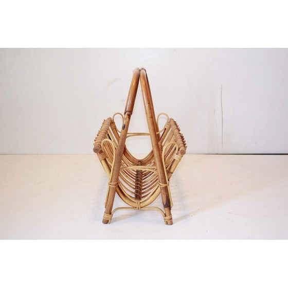 Image 1 of Vintage bamboe tijdschriftenrek door Franco Albini, jaren 1960