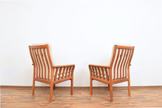 Image 1 of Mid Century Deense Teakhouten Fauteuils, 1970S, Set Van 2