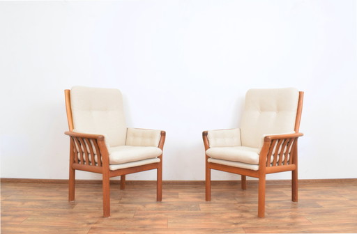 Mid Century Deense Teakhouten Fauteuils, 1970S, Set Van 2