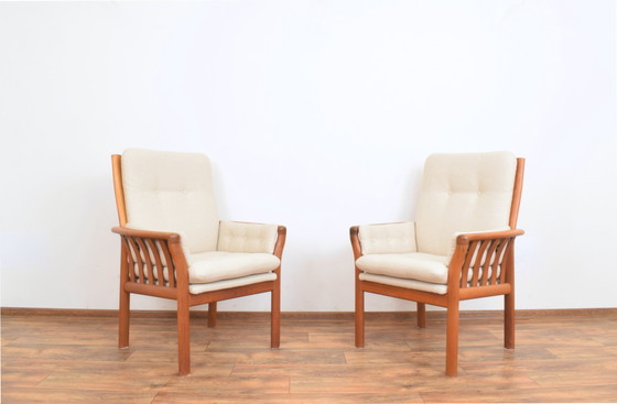 Image 1 of Mid Century Deense Teakhouten Fauteuils, 1970S, Set Van 2