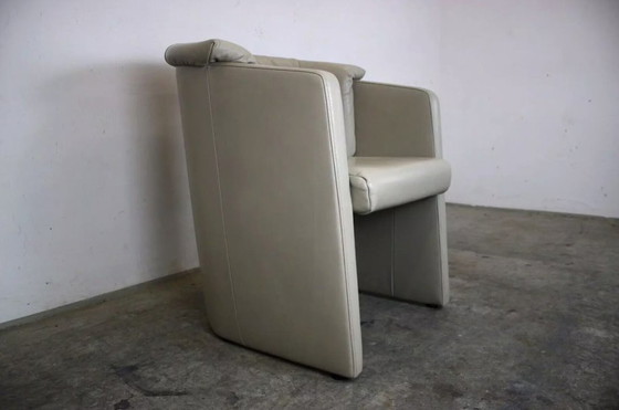 Image 1 of Rolf Benz Club fauteuil Eenpersoons fauteuil Echt leer Beige