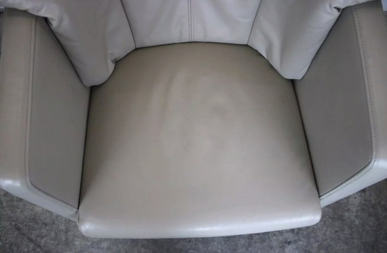 Image 1 of Rolf Benz Club fauteuil Eenpersoons fauteuil Echt leer Beige
