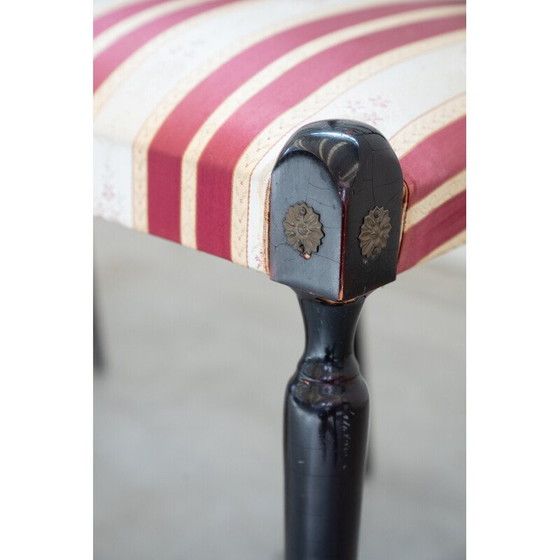 Image 1 of Paar vintage zwarte mahonie stoelen van Paolo Buffa, Italië 1950