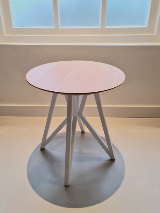 Image 1 of Butterfly Quadpod Coffee Table Rond Wit Eiken