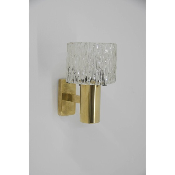 Image 1 of Paar vintage wandlampen met hanglamp van Carl Fagerlund voor Orrefors, 1950