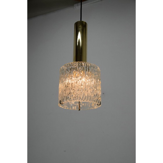 Image 1 of Paar vintage wandlampen met hanglamp van Carl Fagerlund voor Orrefors, 1950