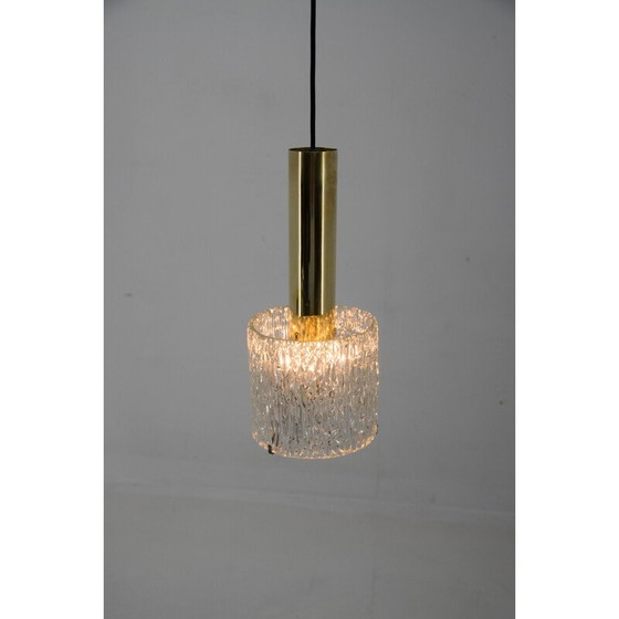 Image 1 of Paar vintage wandlampen met hanglamp van Carl Fagerlund voor Orrefors, 1950