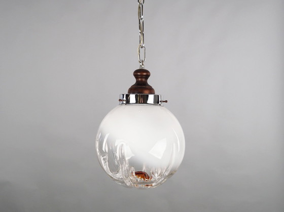 Image 1 of Hanglamp, Murano glas, Italiaans ontwerp, 1970S, Vervaardiging: Mazzega