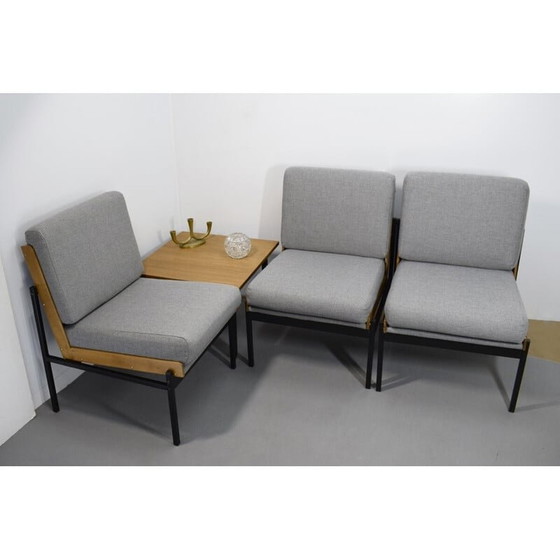Image 1 of Set van 4 verwijderbare vintage lounge stoelen, 1960