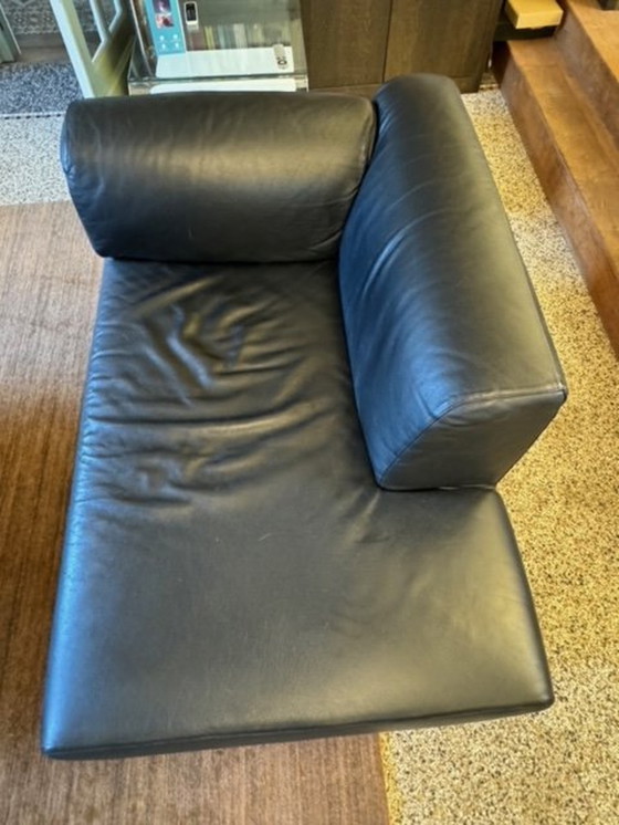 Image 1 of Cassina Met 250 3-zitsbank + chaise longue in zwart leer