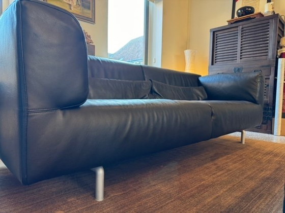 Image 1 of Cassina Met 250 3-zitsbank + chaise longue in zwart leer