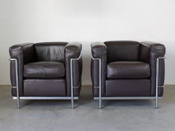 Image 1 of 2X Cassina Lc2 Grand Confort Petit Design Lecorbusier