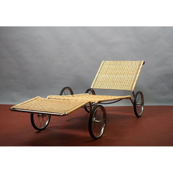 Image 1 of Vintage F41 lounge stoel in riet en metaal voor Tecta van Marcel Breuer, Duitsland 1984