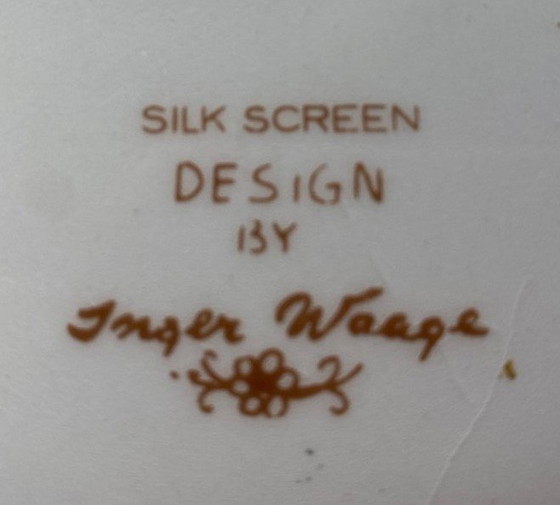 Image 1 of Stavanger Flint - Silk Screen Tegel Tivoli Kopenhagen - Ontwerp Inger Waage