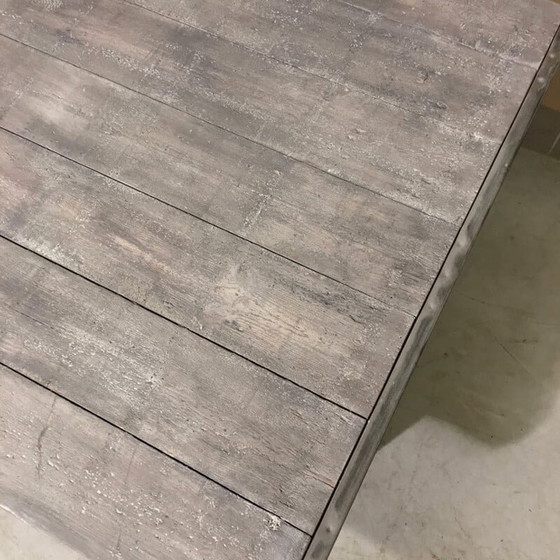 Image 1 of Vintage bakstenen salontafel op pallet, 1950