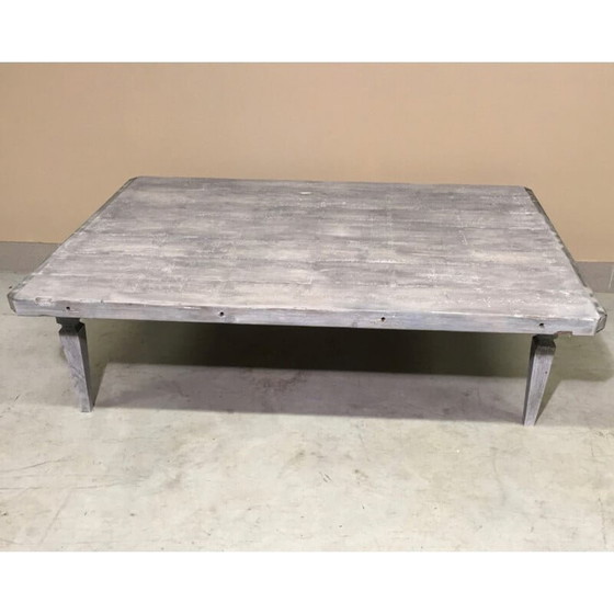 Image 1 of Vintage bakstenen salontafel op pallet, 1950