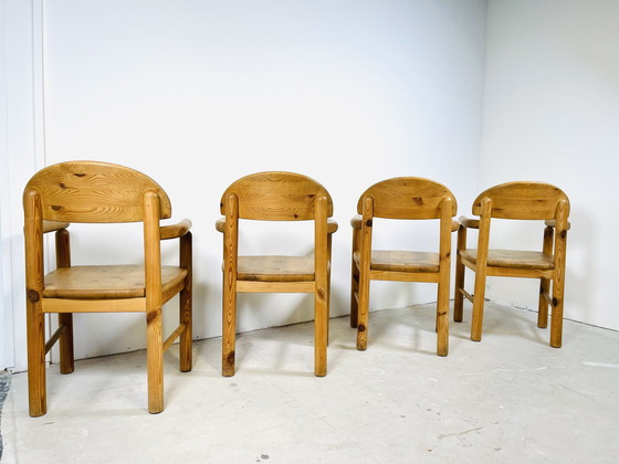 Image 1 of Set Van 4 Grenenhouten Eetkamerstoelen – Ontworpen Door Rainer Daumiller