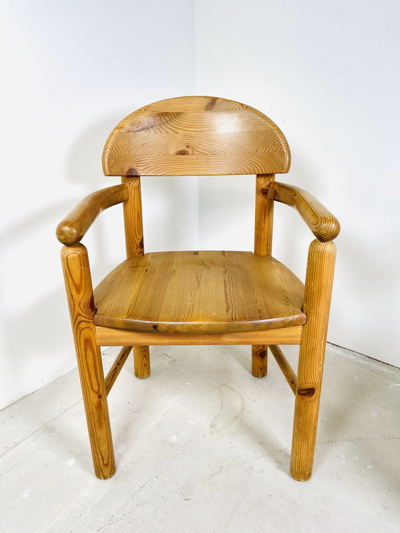 Image 1 of Set Van 4 Grenenhouten Eetkamerstoelen – Ontworpen Door Rainer Daumiller