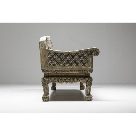 Image 1 of Nederlands houten vintage Art Nouveau bankje, 1890