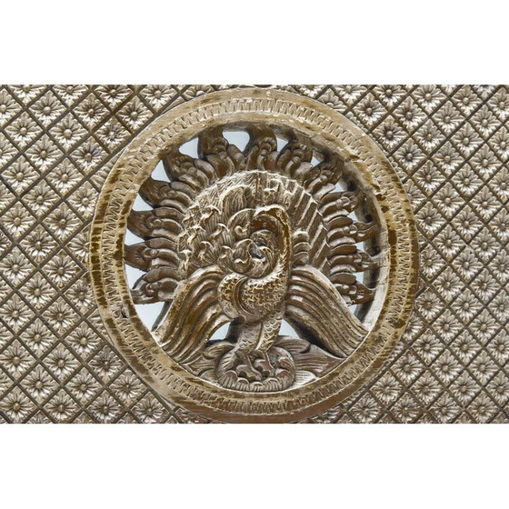 Image 1 of Nederlands houten vintage Art Nouveau bankje, 1890