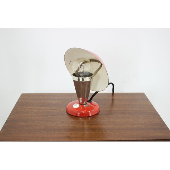 Image 1 of Vintage rode Bauhaus tafellamp, Tsjecho-Slowakije 1930