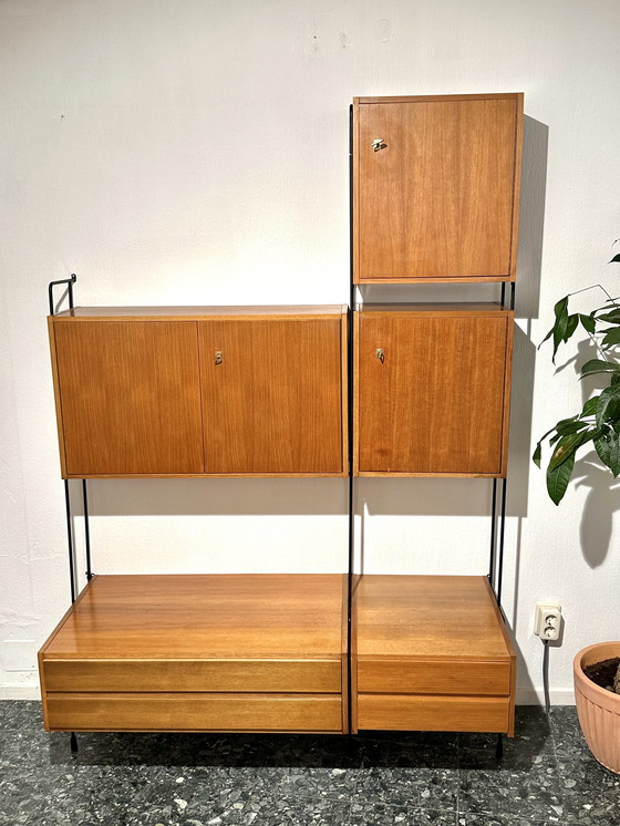 Image 1 of Omnia 1960 wandmeubel modulair in teak