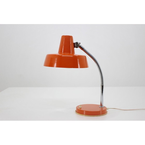 Image 1 of Vintage verstelbare oranje tafellamp, Tsjecho-Slowakije 1970